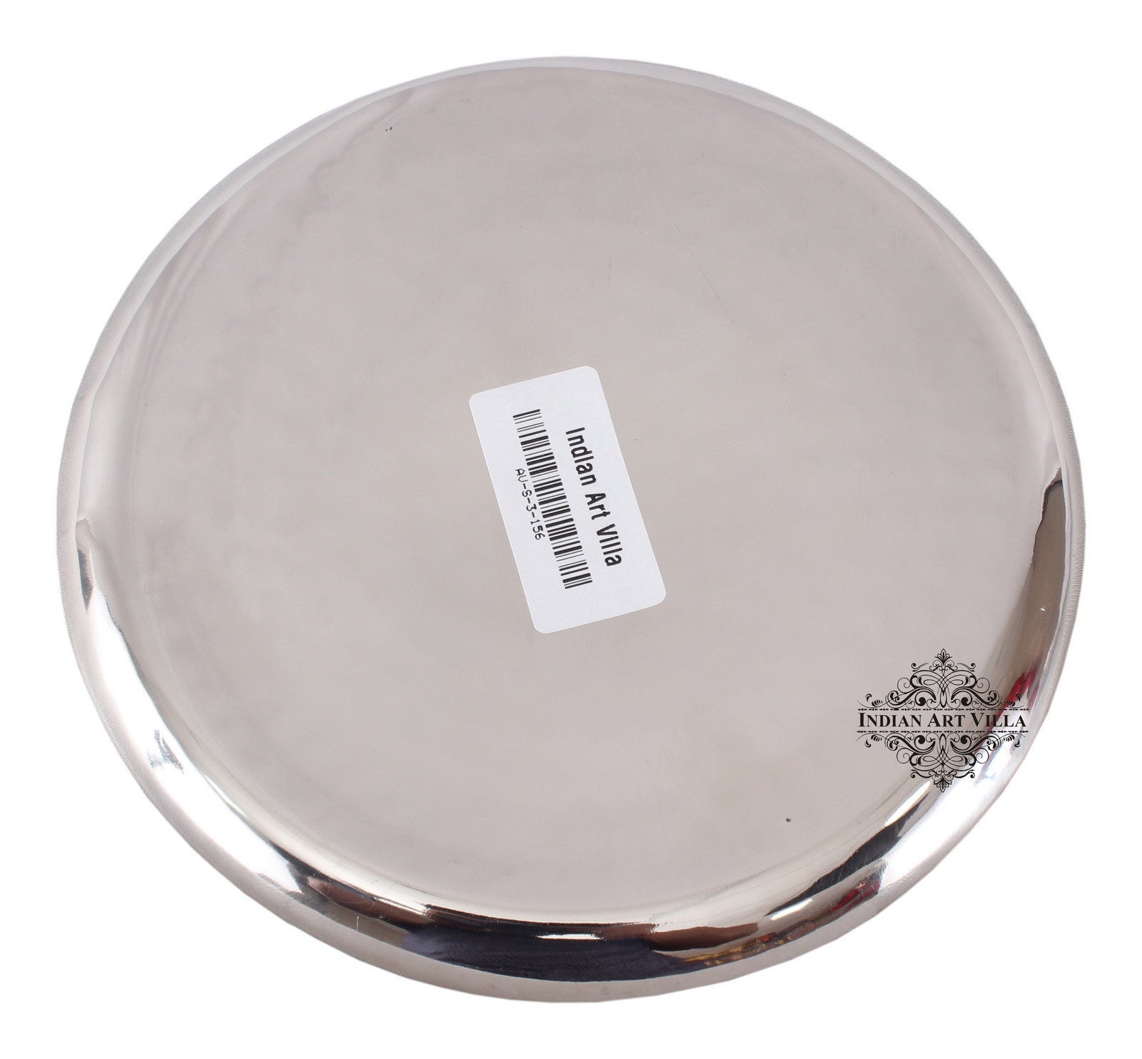 Steel Hammered Set of 1 Round Plate with 1 Square Tray