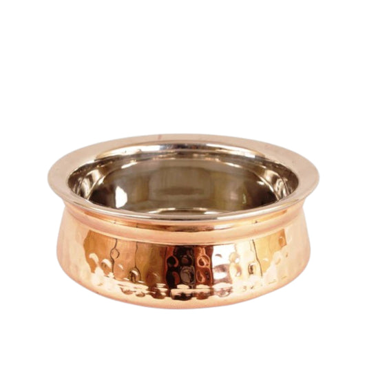 Handcrafted  Steel Copper Donga with Lid|Handi|Kadai|Tawa Serving Set
