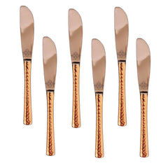 Pure Steel Copper Handmade Knife Set Of 6