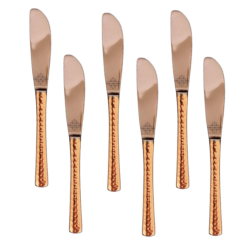 Pure Steel Copper Handmade Knife Set Of 6