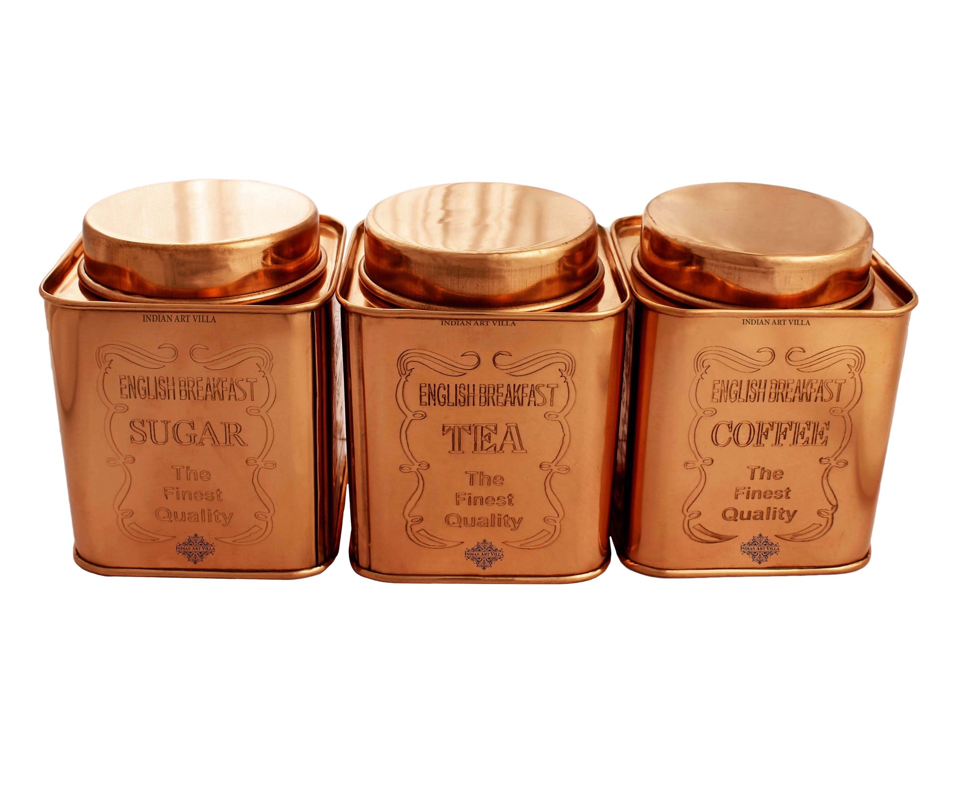Pure Copper Coffee & Sugar & Tea Container, 12cm