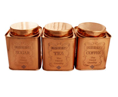 Pure Copper Coffee & Sugar & Tea Container, 12cm