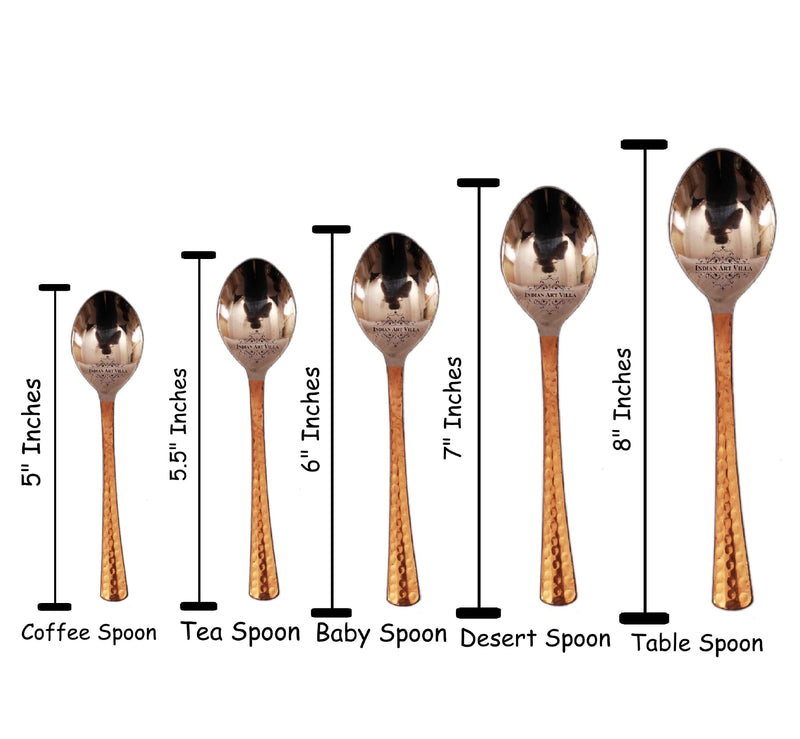 Steel Copper Hammered Designer Cutlery Set, Flatware, Tableware, Kitchenware, Dinnerware, Serveware
