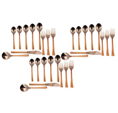Steel Copper Hammered Designer Cutlery Set, Flatware, Tableware, Kitchenware, Dinnerware, Serveware