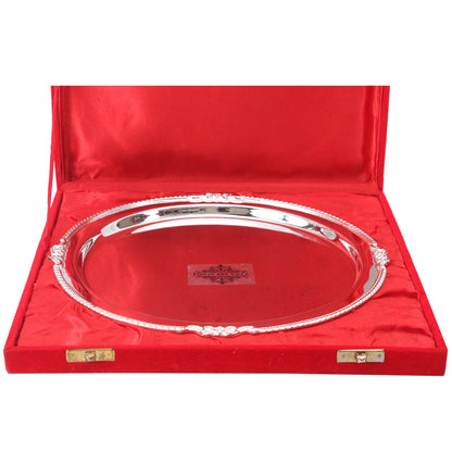 Pure Silver Plated Mirror Finish Plate|Tableware Decorative