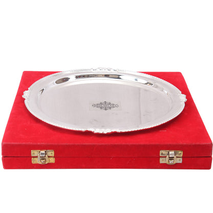 Pure Silver Plated Mirror Finish Plate|Tableware Decorative