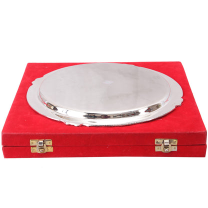 Pure Silver Plated Mirror Finish Plate|Tableware Decorative