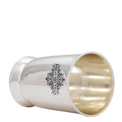 Handmade Pure Silver Plated Matt Finish Design Glass | Tumbler, Drinkware, Tableware