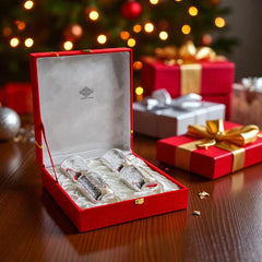 Silver Plated Glass  Set of 4 with Red Box