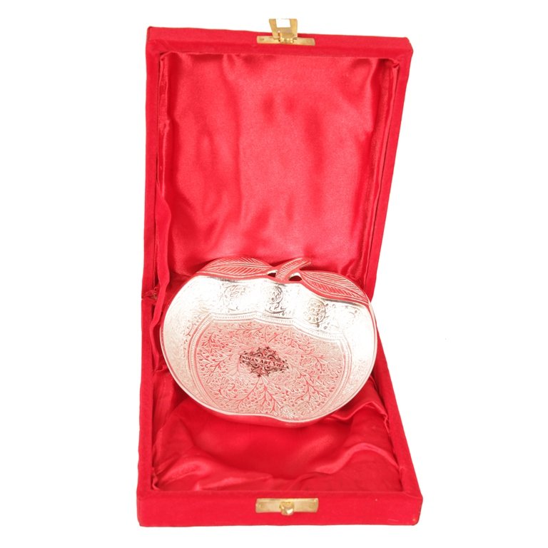 Silver Plated Apple Design Bowl 150 ML with Box