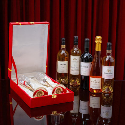 Set of 2 Silver Plated & Brass Champagne Wine Glass With Box