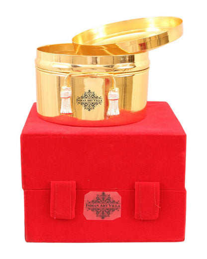 Handcrafted Pure Silver Plated Gold Polish Dry Fruits Box For Diwali, Festive Items