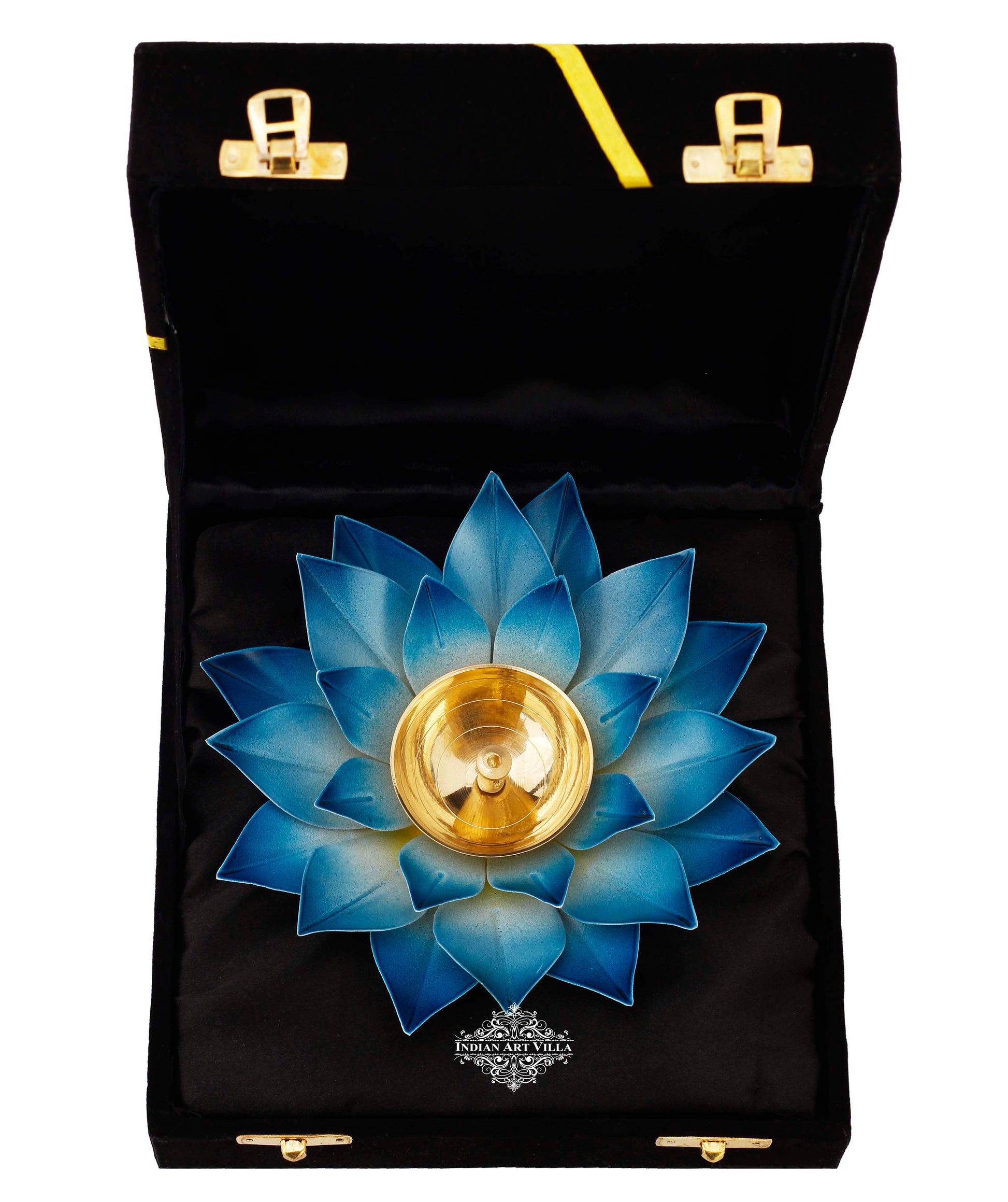 Silver Gold & Copper Plated Lotus Design Diya Deepak