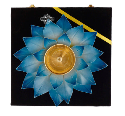 Silver Gold & Copper Plated Lotus Design Diya Deepak