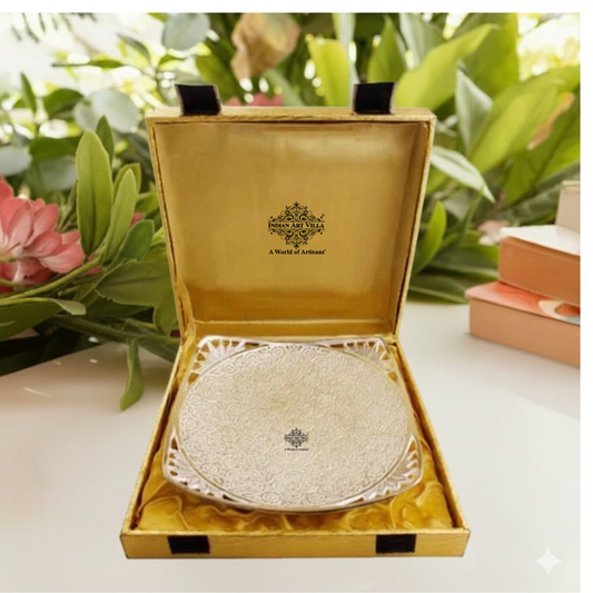 Handcrafted Pure Silver Plated Designer Bowl, Decorative Bowl