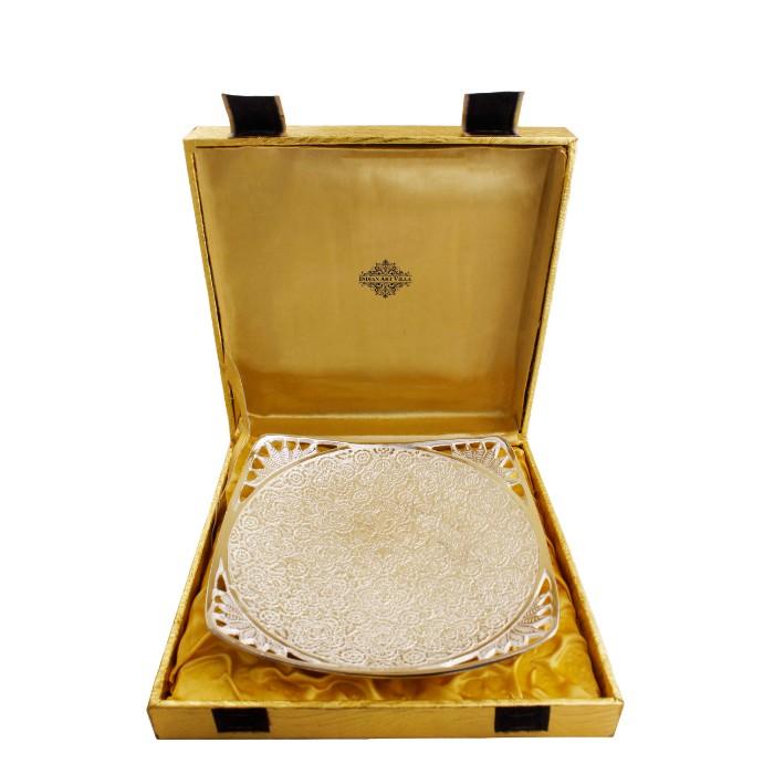 Handcrafted Pure Silver Plated Designer Bowl, Decorative Bowl