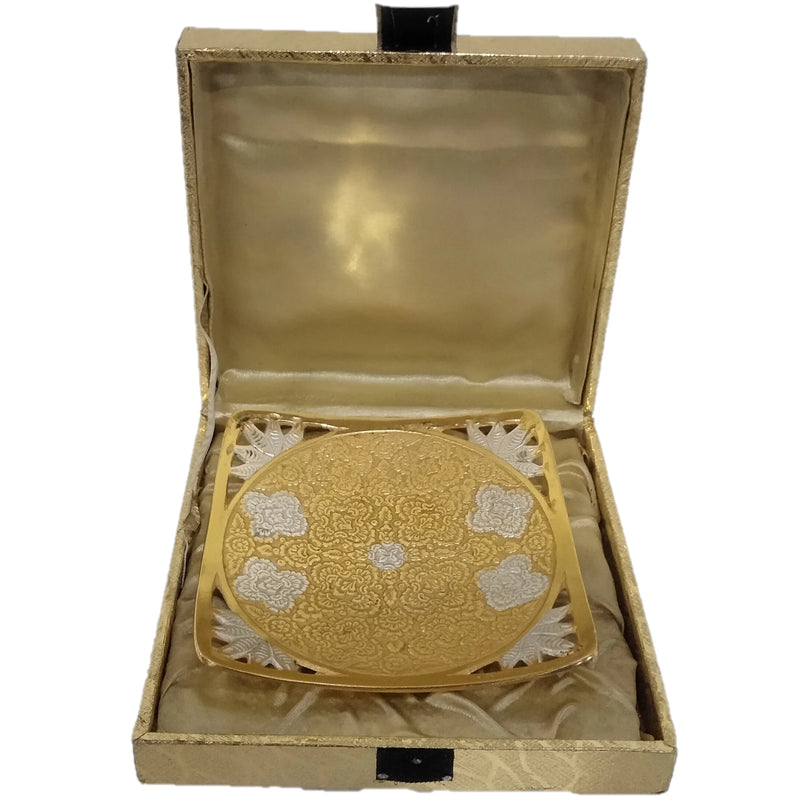 Silver & Gold Plated Fruit Center Tabel Bowl Diameter-15.24 cm
