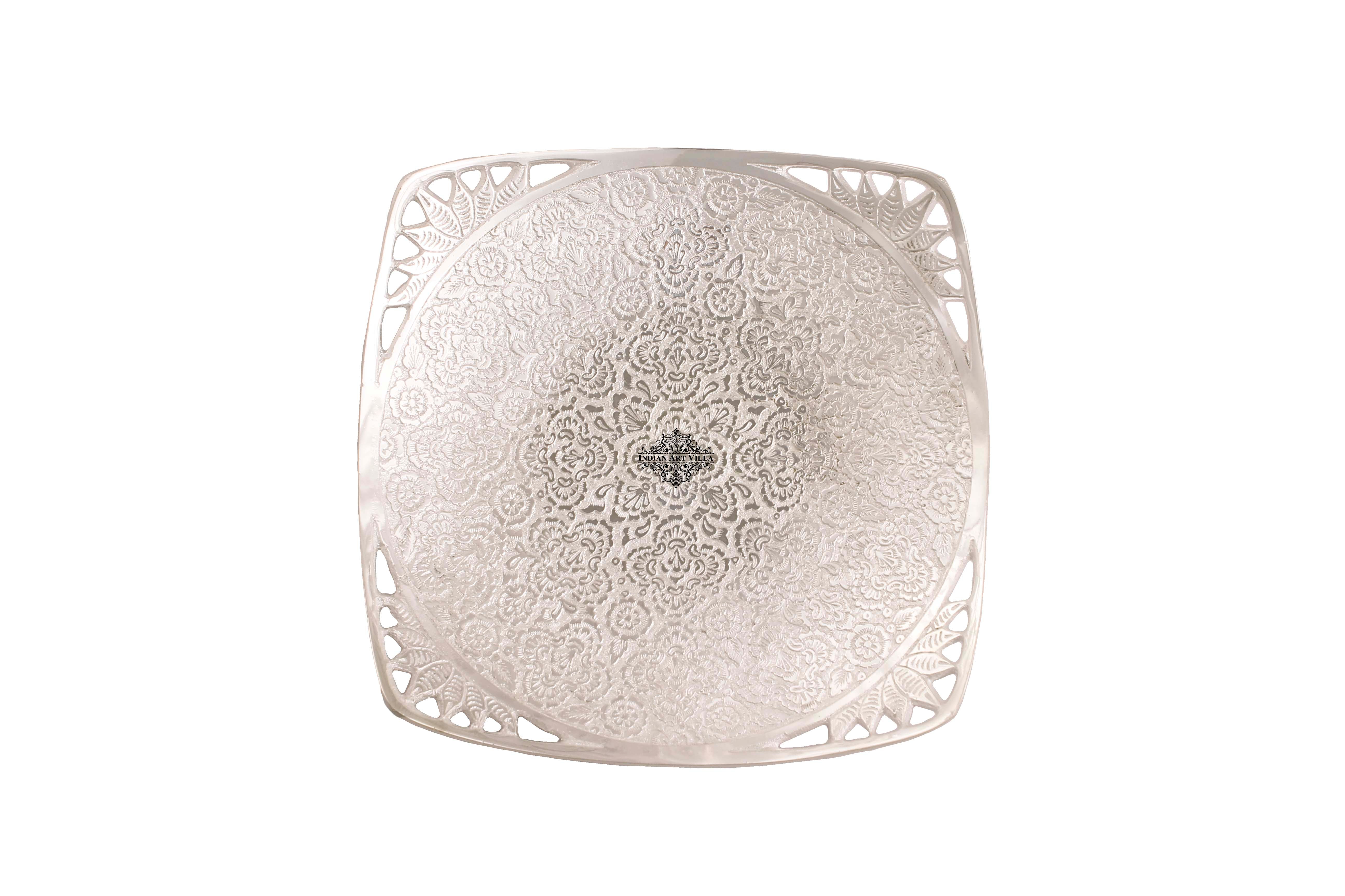 Handcrafted Pure Silver Plated Designer Bowl, Decorative Bowl