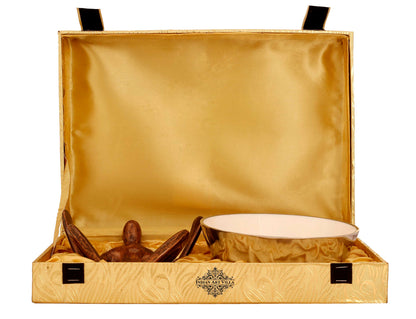 Silver Plated Decorative Bowl With Human Stand , Serveware , Width 26.42 cm