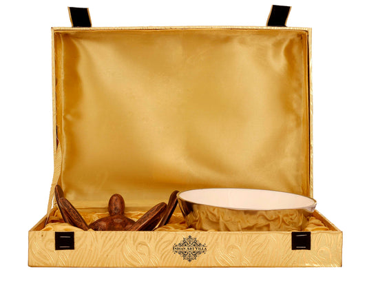 Silver Plated Decorative Bowl With Human Stand , Serveware , Width 26.42 cm