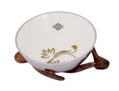 Silver Plated Decorative Bowl With Human Stand , Serveware , Width 26.42 cm