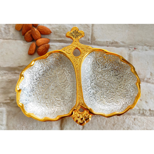 Silver-plated gold Polished aluminum Decorative Platter