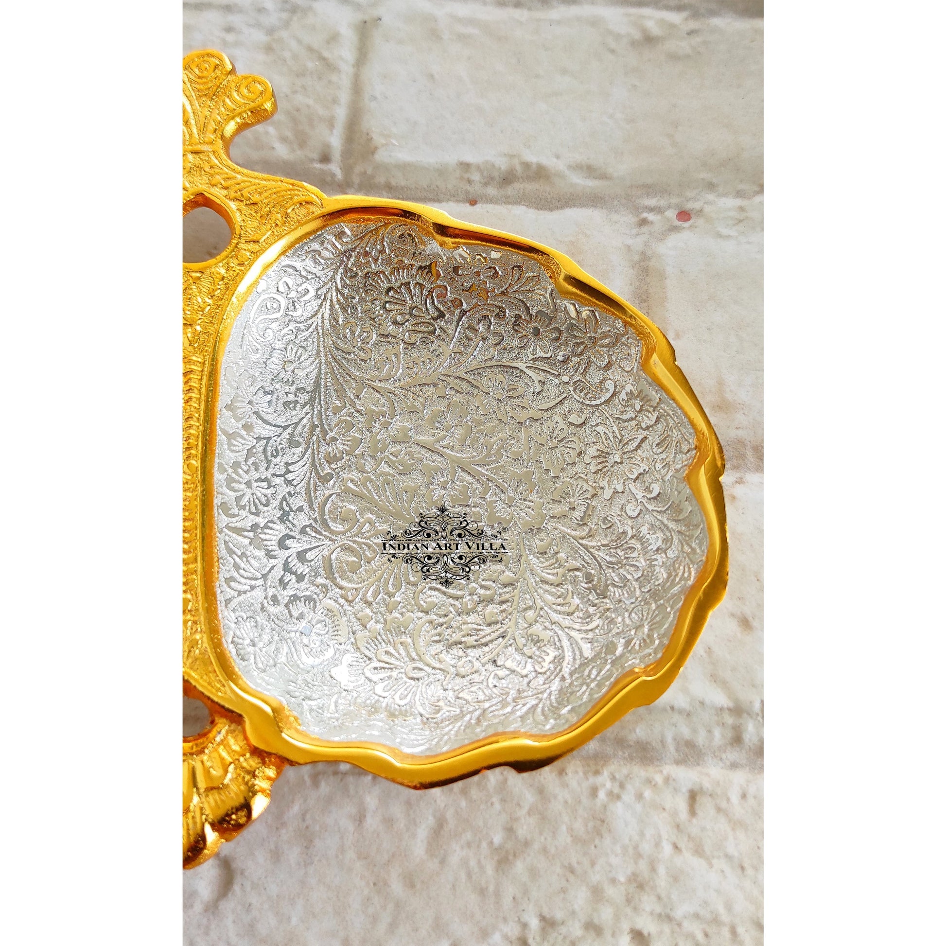 Silver-plated gold Polished aluminum Decorative Platter