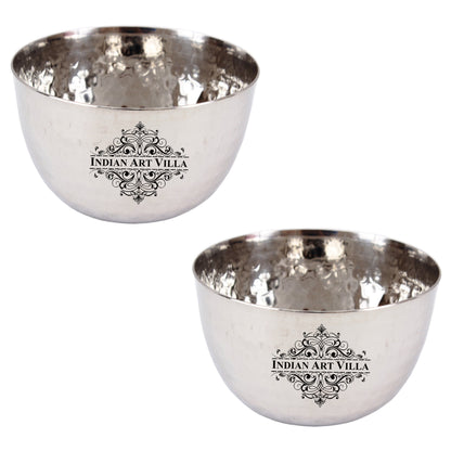 Steel Hammered Design Bowl 200 ML