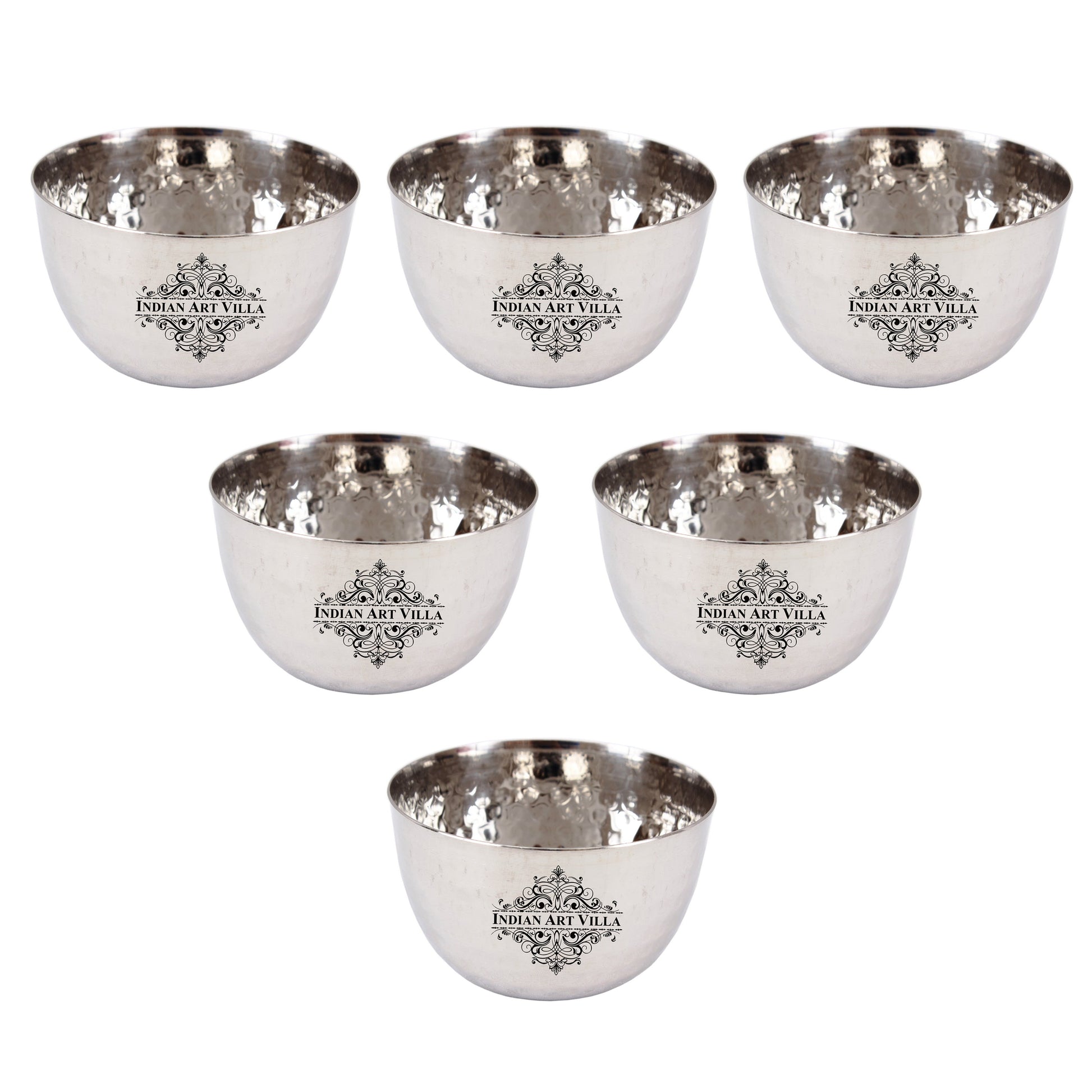 Steel Hammered Design Bowl 200 ML