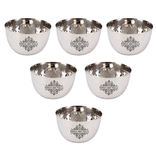 Steel Hammered Design Bowl 200 ML