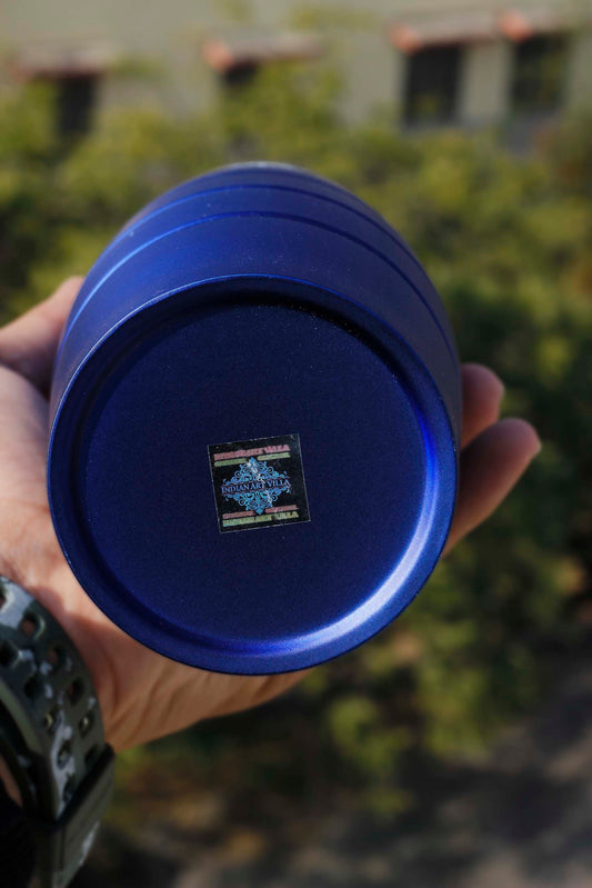 Steel Bottle Curve+Lining Steel Cap Blue Matt