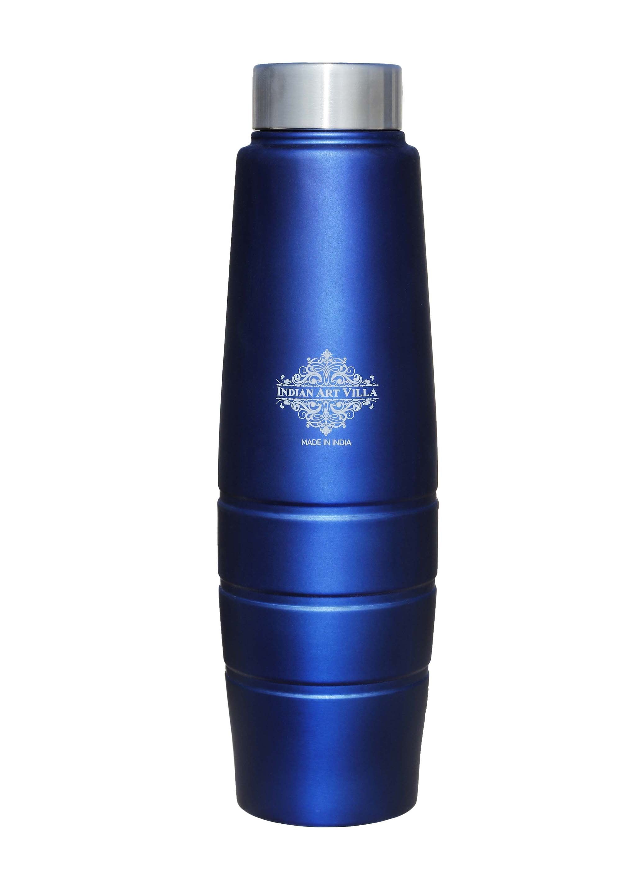 Steel Bottle Curve+Lining Steel Cap Blue Matt