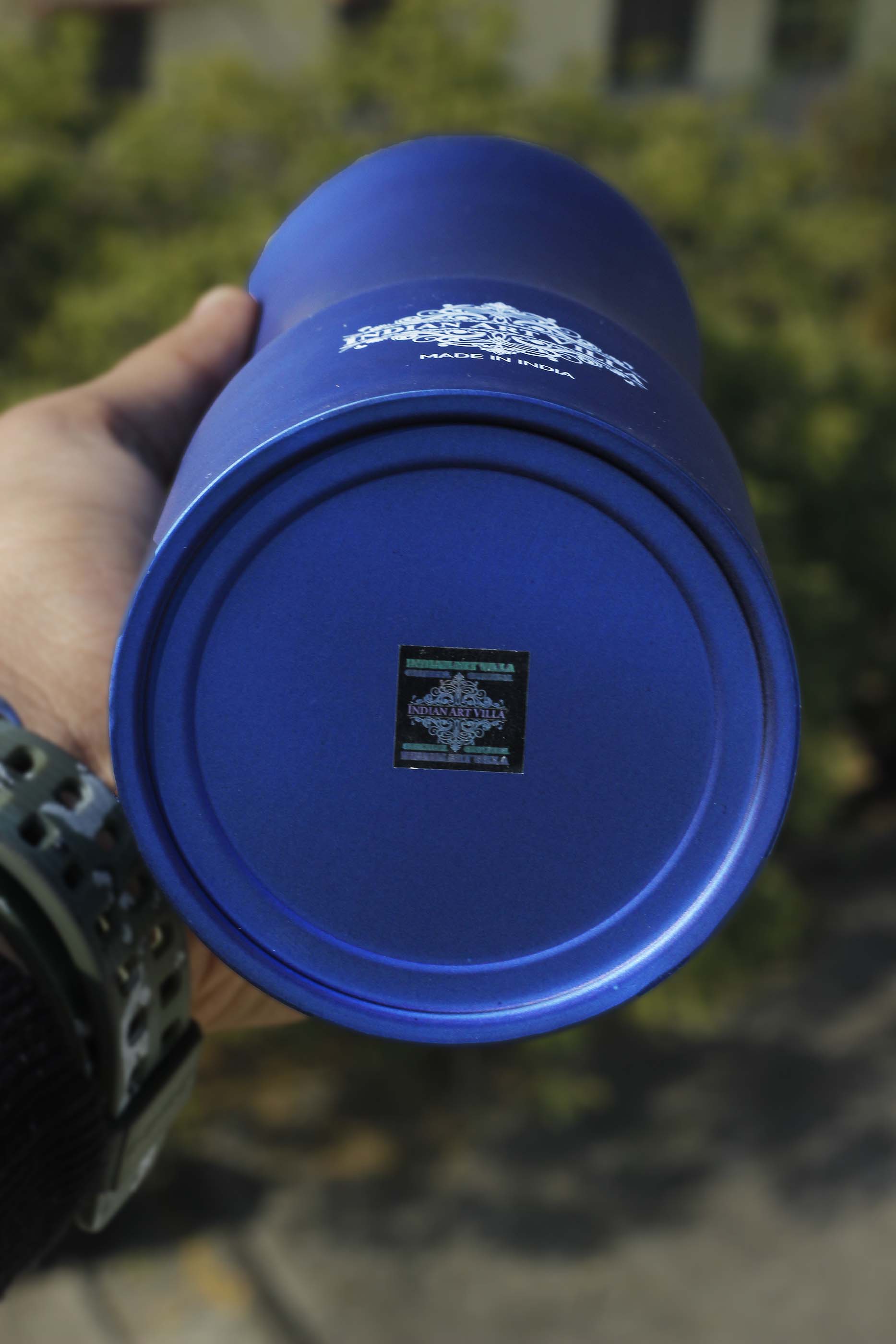 Pure Steel Bottle Ergonomic Design With Steel Cap Blue Matt, 750 ML