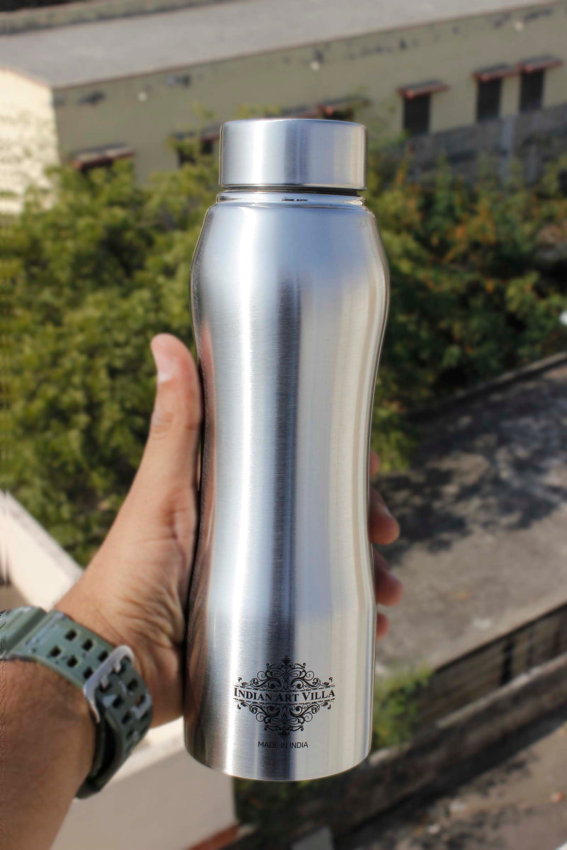 Pure Steel Bottle Ergonomic Design With Steel Cap Plain Matt 750 ML