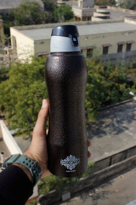 Steel Bottle Enorgonomic Design New Sipper Cap Antique Copper