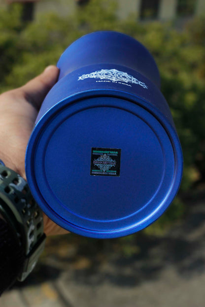 Steel  Bottle Enorgonomic Design New Sipper Cap Blue Matt