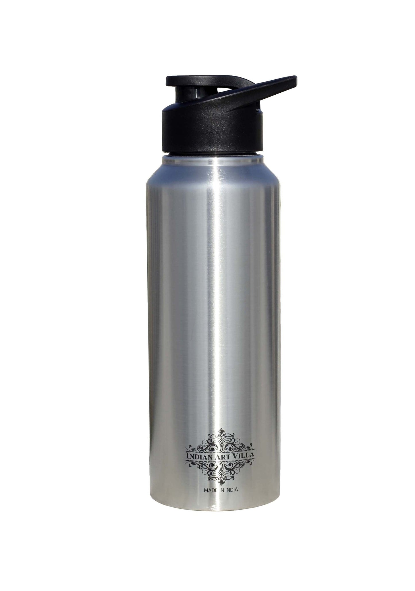 Steel Flat Bottle With Sipper Cap Plain Matt 750 ML