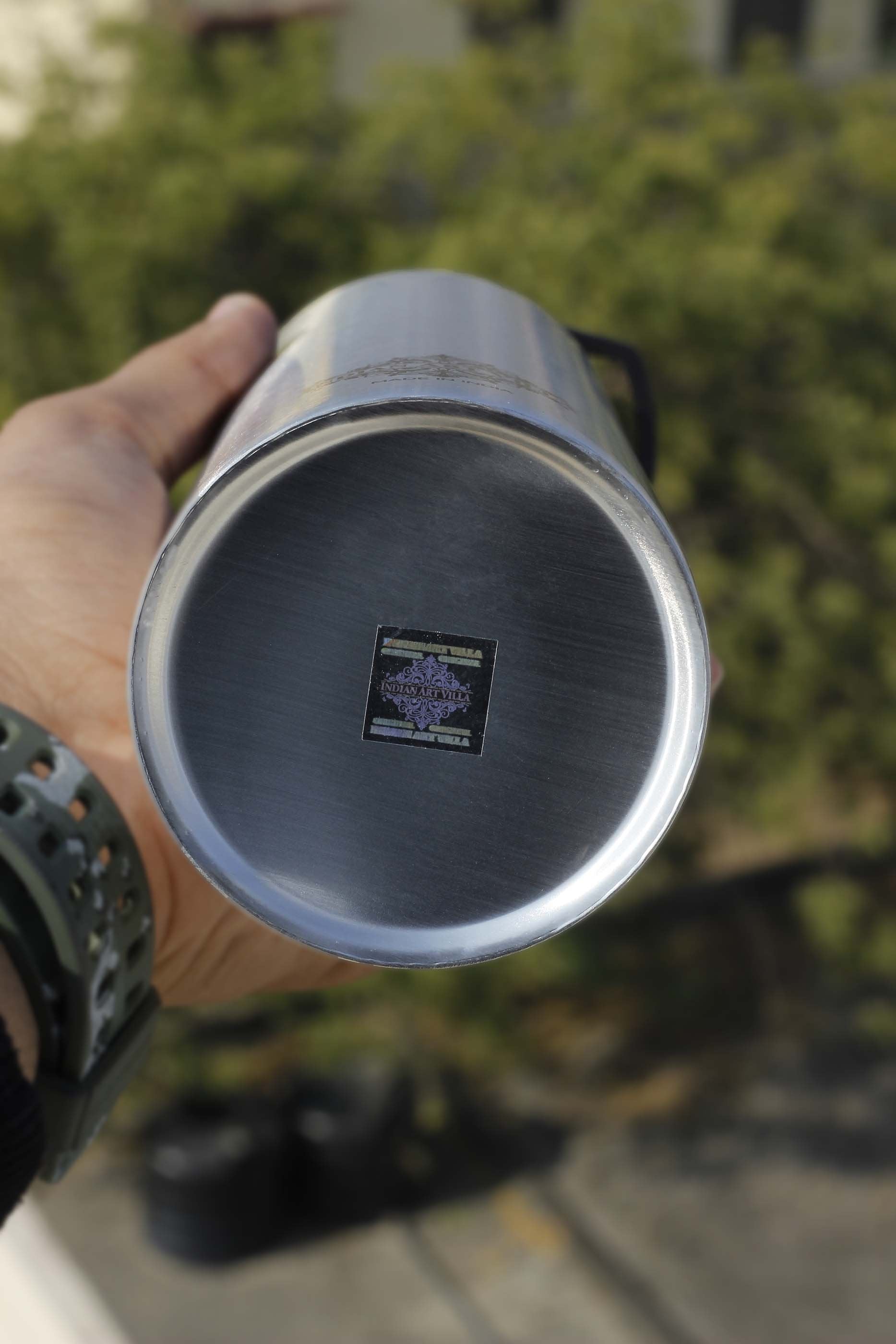 Steel Flat Bottle With Sipper Cap Plain Matt 750 ML