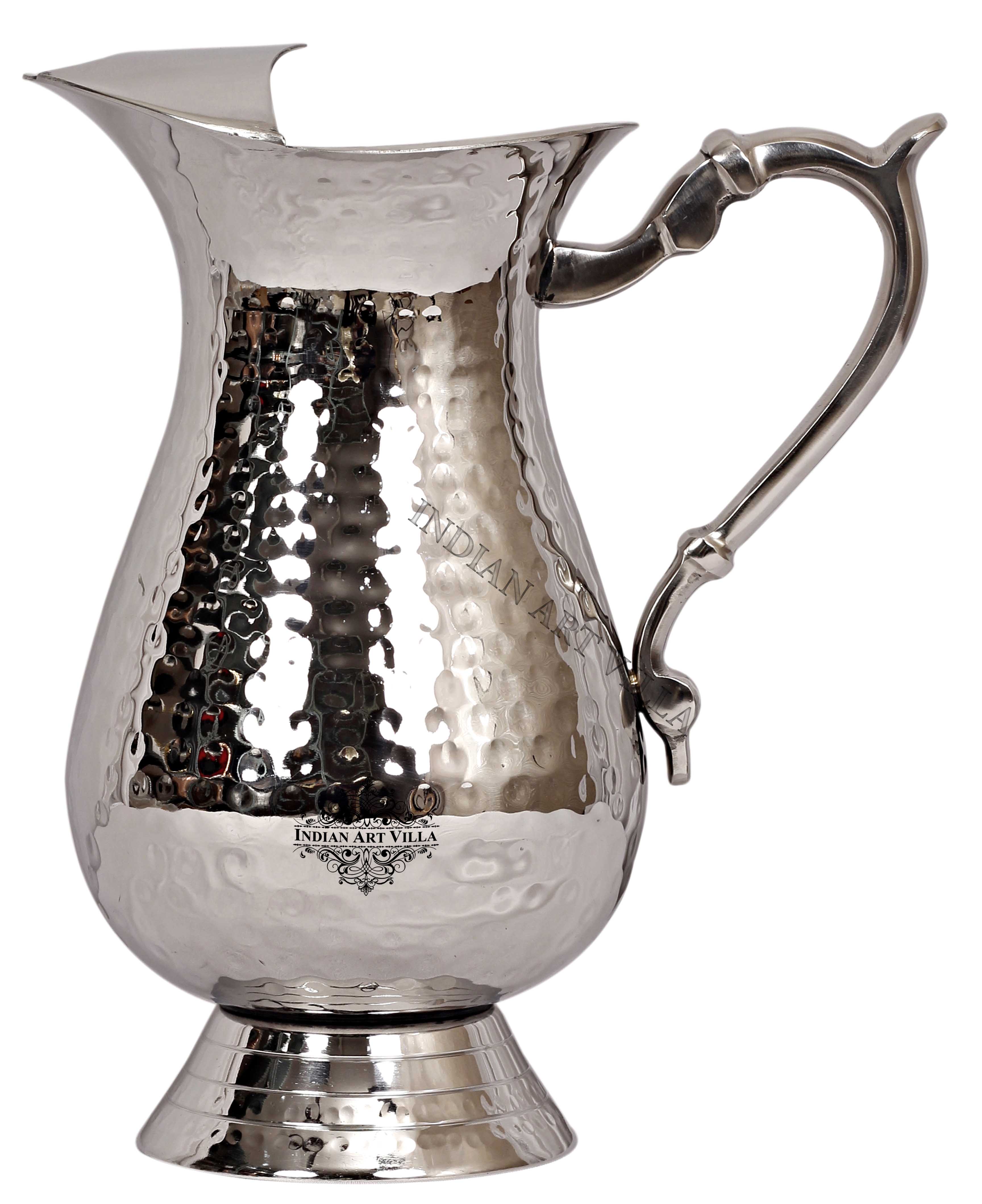 Handcrafted Pure Steel Jug, Hammered Design 1500 ML