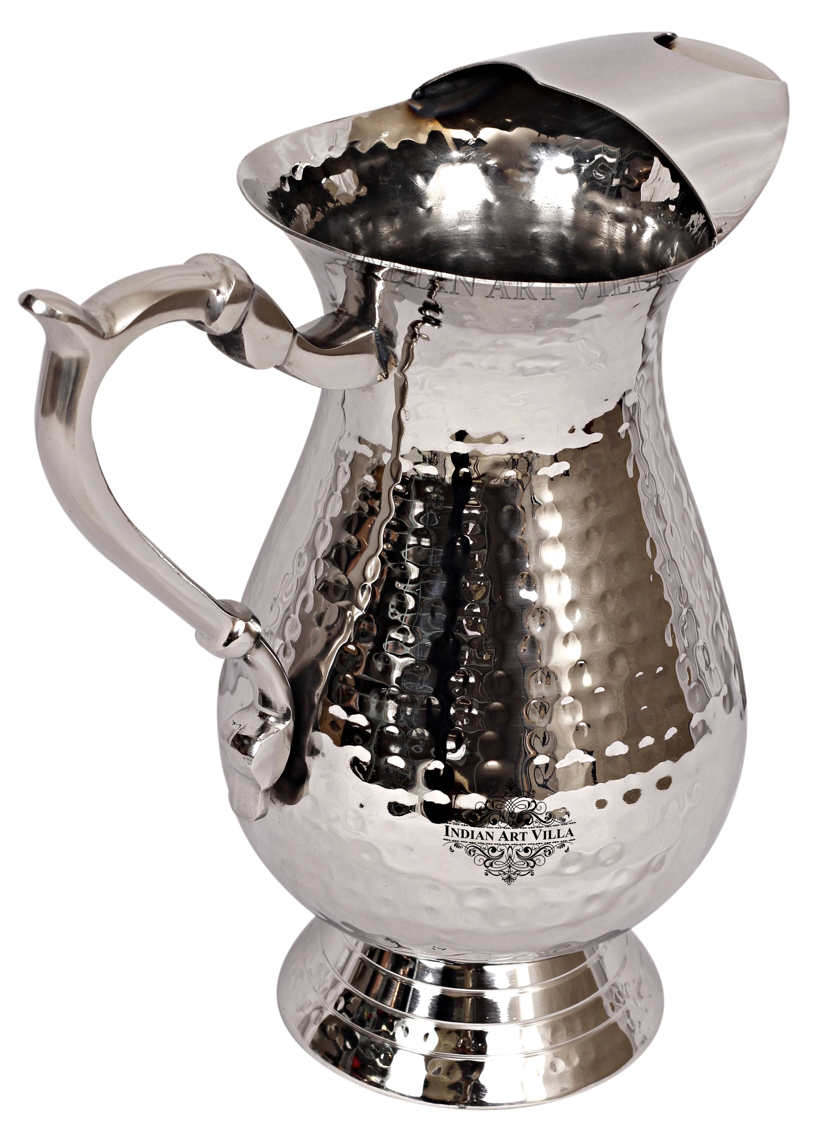 Handcrafted Pure Steel Jug, Hammered Design 1500 ML