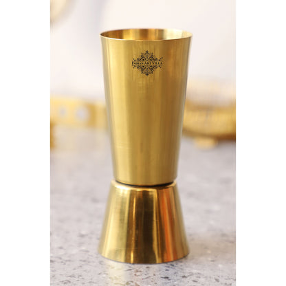 Pure Stainless Steel Double Sided Peg Measure Glass, Bareware, Bar Accessories & Tools For Bars, Catering Venues, Home, Office, Party, Hotels, Volume-60 & 30 ML