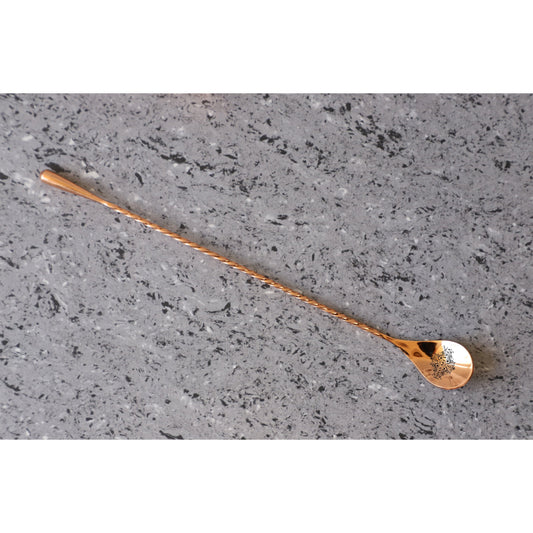 Handmade Pure Stainless Steel Copper Finish Bar Spoon, Length-28.45 cm