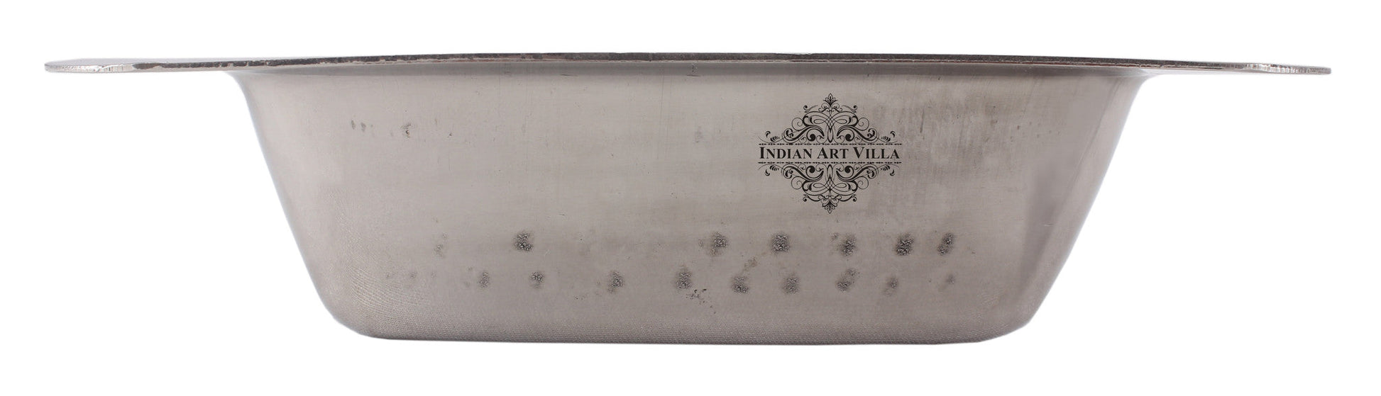 Steel Hammered Design Square Entrée Bowl