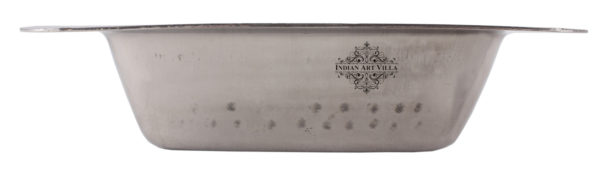 Steel Hammered Design Square Entrée Bowl