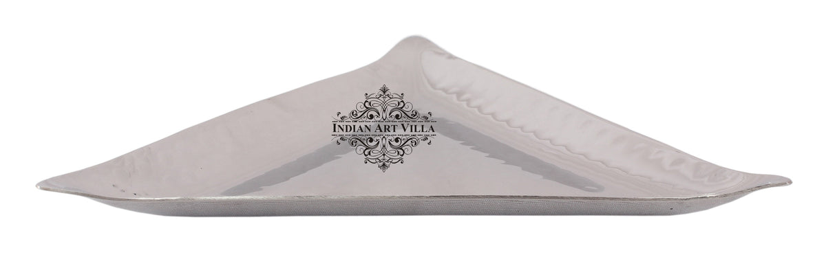 Steel Hammered Triangular Platter 21.5 cm Width