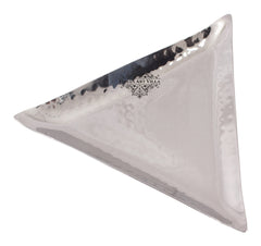 Steel Hammered Triangular Platter 21.5 cm Width