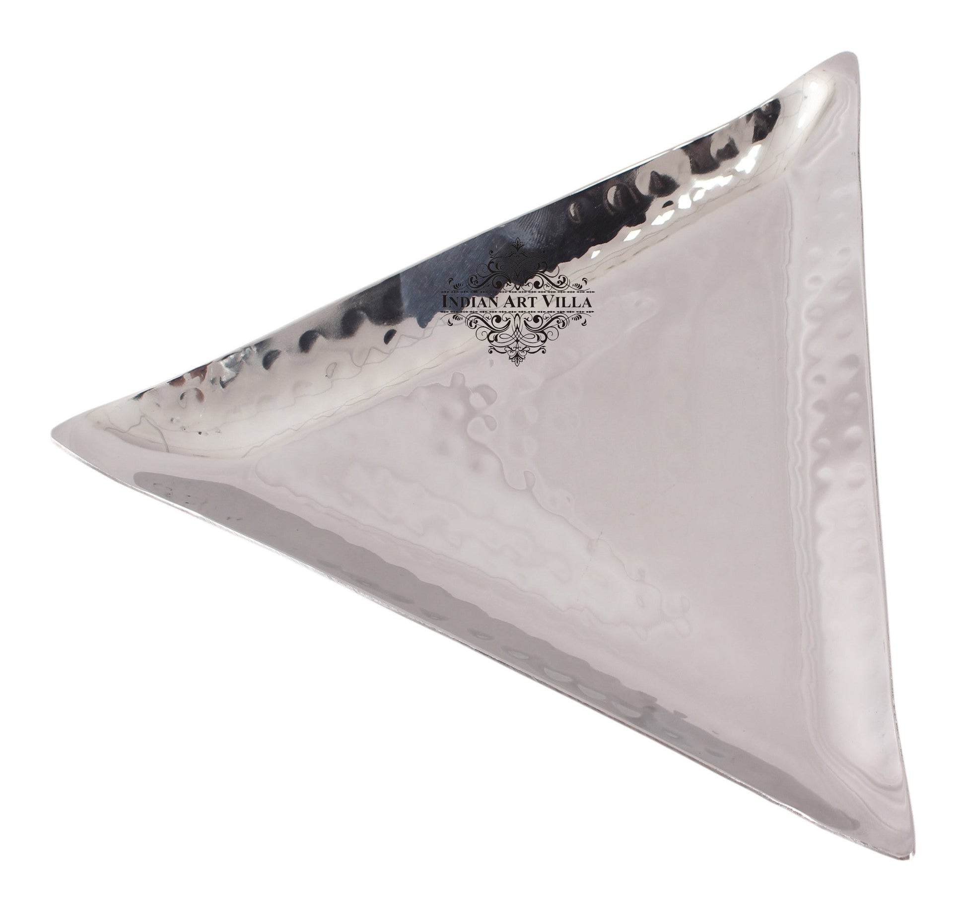 Steel Hammered Triangular Platter Tray