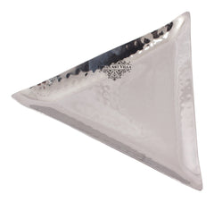 Steel Hammered Triangular Platter Tray