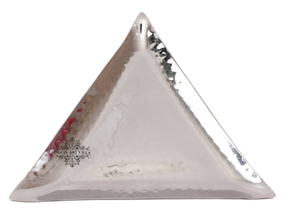 Steel Hammered Triangular Platter Tray