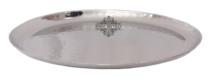 Set of 2 Steel Beeded Oval Platter 30 cm Length